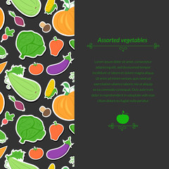 Vegetables vector background
