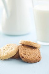 sweet cookies and milk