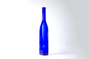 Blue high decorative wine bottle