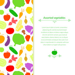Vegetables vector background