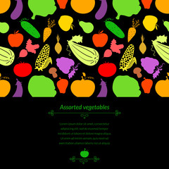 Vegetables vector background