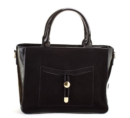 Bags ladies black on a white background