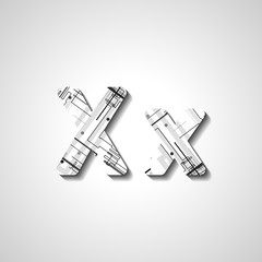 Colorful letter alphabet