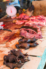 Bat meat on sell in market