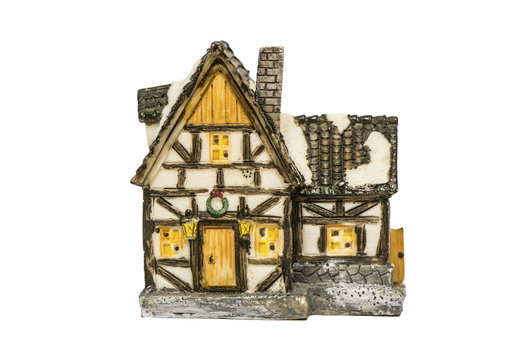 Ceramic Toy House Isolated