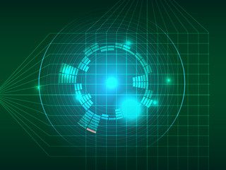 Abstract green grid equalizer background