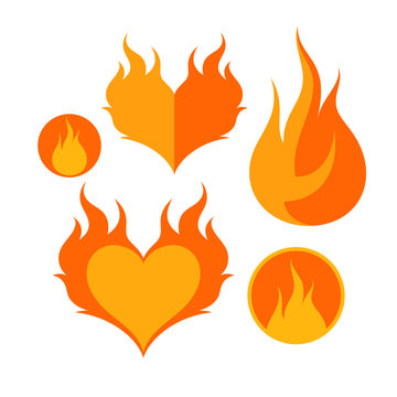 Fire. Icon Set