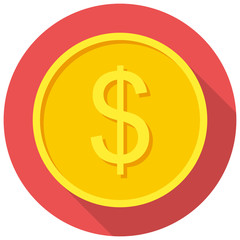 Dollar coin icon