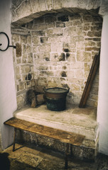 Old fireplace used for cooking