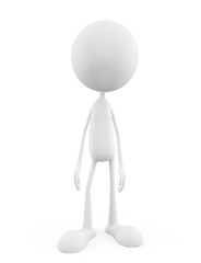 White character with standing pose