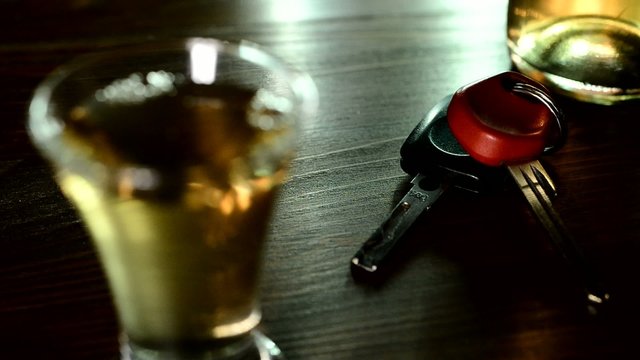 drinker takes the car keys from the table,real time