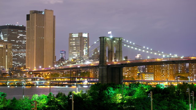 brooklyn bridge park 4k time lapse from new york