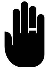 Hand with ring icon