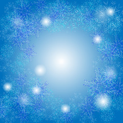 Winter background with snowflakes