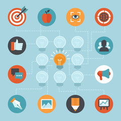 Vector abstract concept in flat style