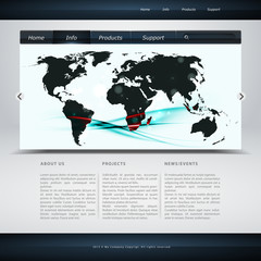 Website template in editable vector format