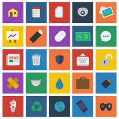 Universal Flat Icons for Web and Mobile Applications