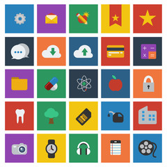 Universal Flat Icons for Web and Mobile Applications