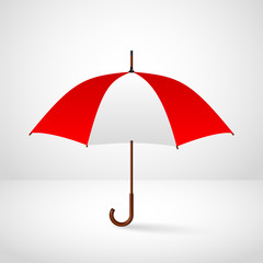 Vector illustration of classic elegant opened umbrella