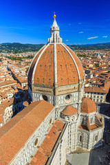 Fototapeta na wymiar Florence Cathedral, Brunelleschi's dome, Italy