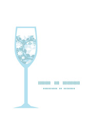 Vector shiny diamonds wine glass silhouette pattern frame