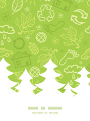 Vector environmental Christmas tree silhouette pattern frame
