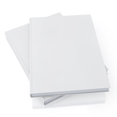 blank books mock up, isolated on white background