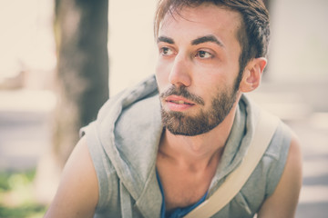 Fototapeta premium young hipster gay man