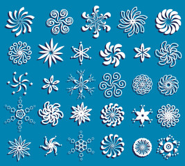 snowflakes set