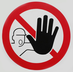 Stop sign hand icon symbol