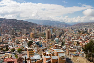 La Paz from above, Bolivia