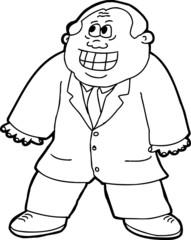 Smiling Outlined Businessman