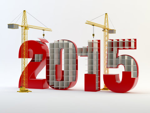 2015 and cranes - red