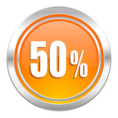 50 percent icon, sale sign