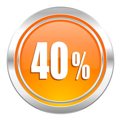 40 percent icon, sale sign