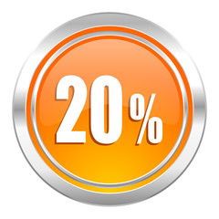 20 percent icon, sale sign