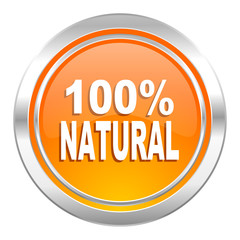 natural icon, 100 percent natural sign