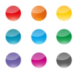 Set of colorful vector badges