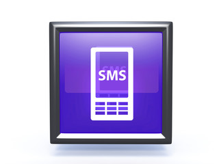 sms square icon on white background