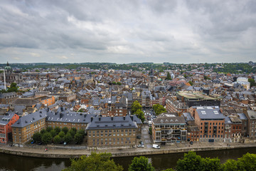 Naklejka na ściany i meble River Sambre through Namur, Belgium