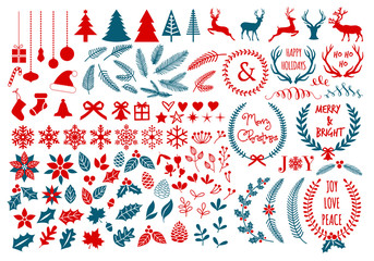 Christmas design elements, vector set - 73122158
