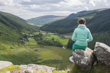 Woman looking at the valley