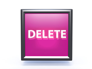 delete pointer icon on white background