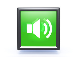 volume square icon on white background