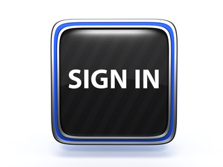 sign in square icon on white background