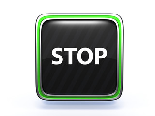 stop square icon on white background