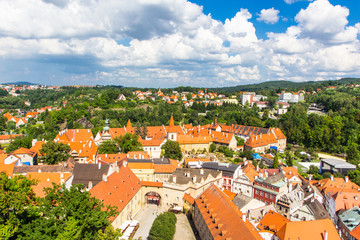Obraz premium Beautiful view to castle in Cesky Krumlov, Czech Republic