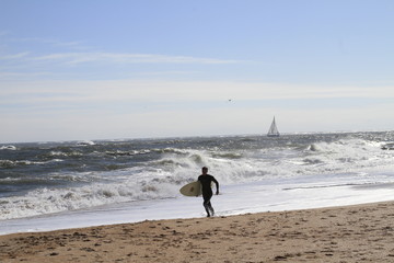 Surfer on St. augustine beach