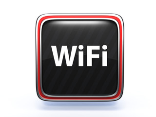 wifi square icon on white background
