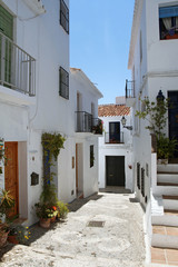 Fototapeta na wymiar beautiful street in Frigiliana, Andalusia, Spain